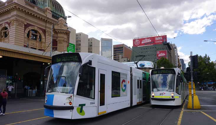 Yarra Trams Siemens Combino 3504 Telstra & 5020